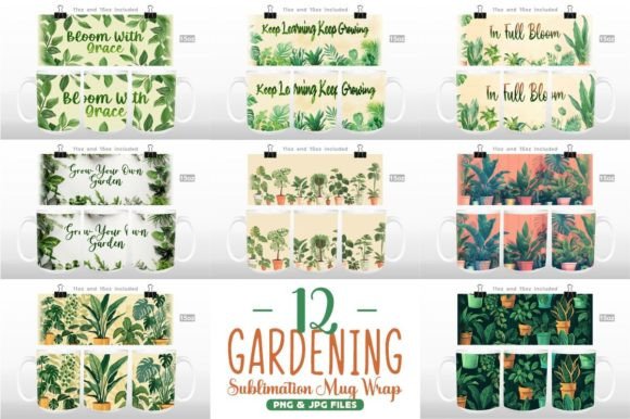 Download Gardening Sublimation Mug Wrap Bundle - Premium Resources